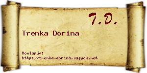 Trenka Dorina névjegykártya